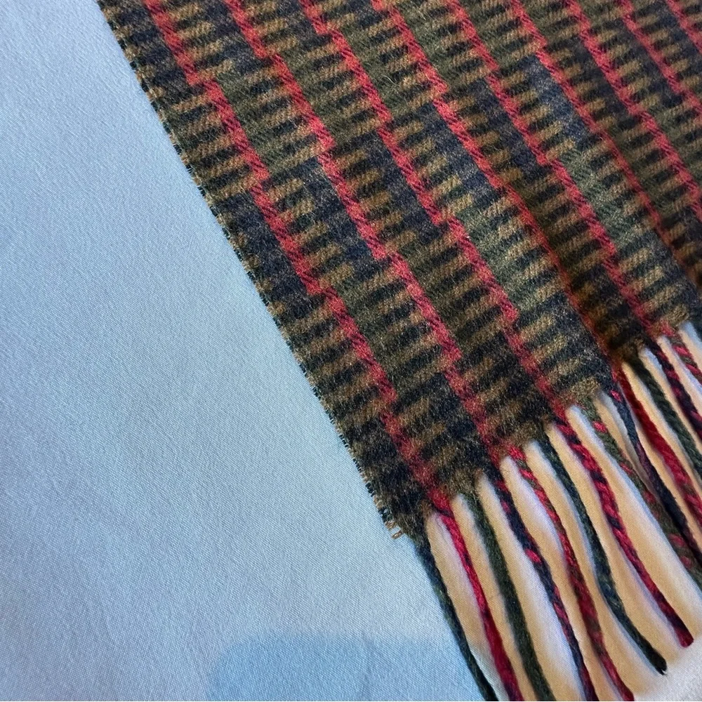 VTG Christian Dior Monsieur Unisex Scarf CASHMAIRE Acrylic Brown Fringe Japan
